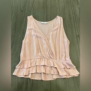 Paper Crane Womens Ruffle Tank Size Large